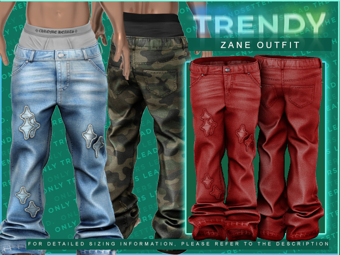 [TRENDY] Zane Jeans [Red]