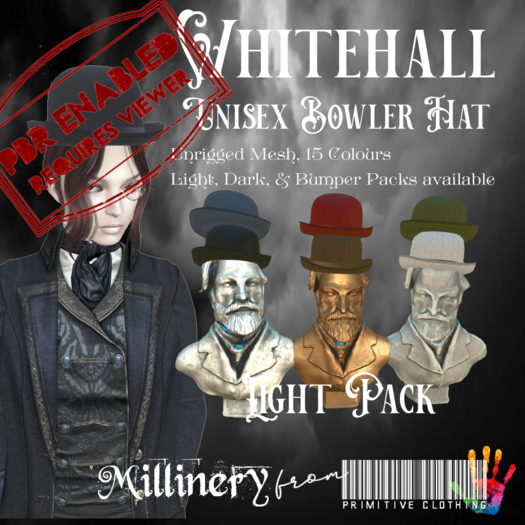 PRIMitive Millinery - Whitehall Bowler Hat Light