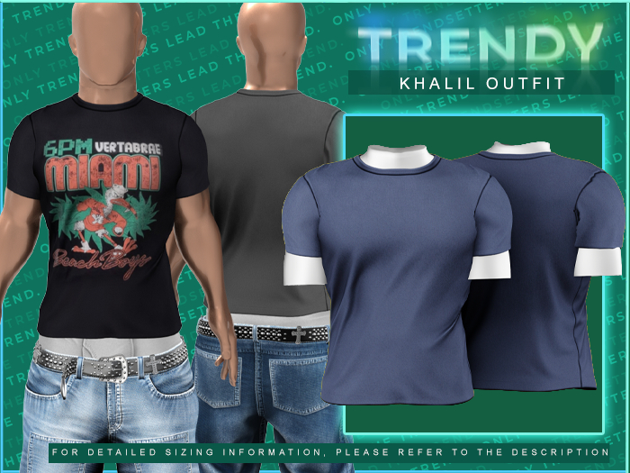 [TRENDY] Khalil Shirt [Navy]