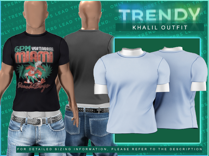 [TRENDY] Khalil Shirt [Sky]