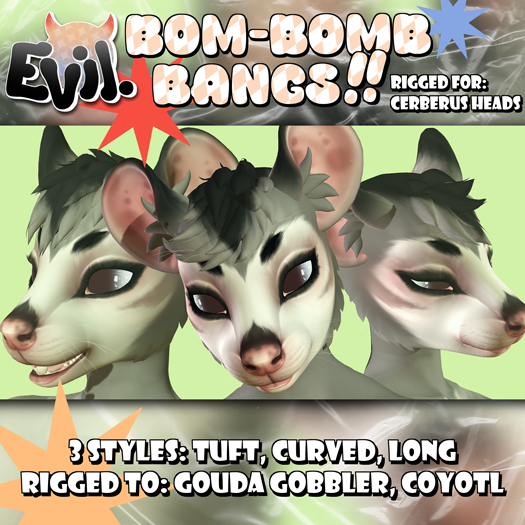 Evil. BOM-Bomb Bangs!! ~ CERBERUS HEADS