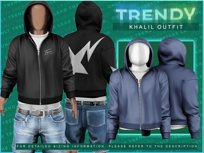 [TRENDY] Khalil Hoodie [Navy]
