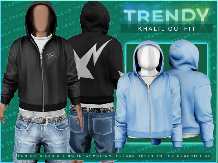[TRENDY] Khalil Hoodie [Sky]