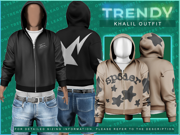 [TRENDY] Khalil Hoodie [Spder Brown]