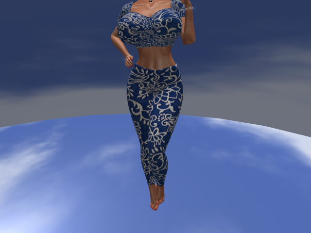 KOKO'S CLOSET BLUE FLORAL PANTS