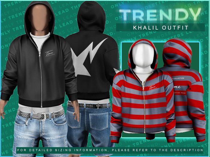 [TRENDY] Khalil Hoodie [Stripes]