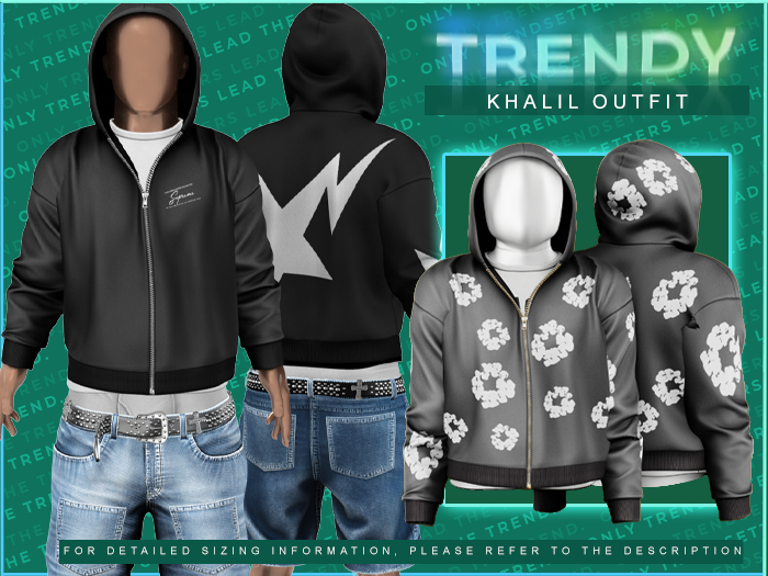 [TRENDY] Khalil Hoodie [Tears Black]