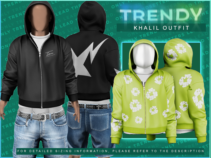 [TRENDY] Khalil Hoodie [Tears Lime]