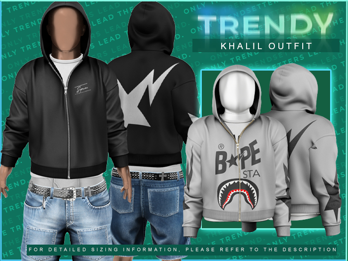 [TRENDY] Khalil Hoodie [Bpe Grey]