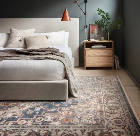 Distressed Paris Wool Rug (padded) AREA RUG