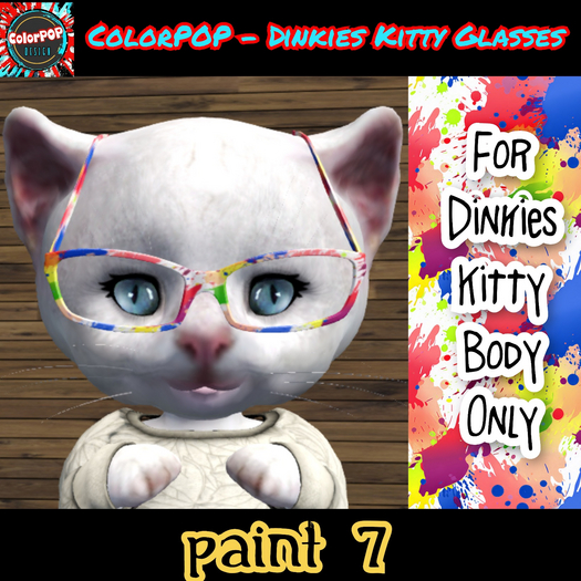 ColorPOP - Dinkies Kitty Glasses - Paint 7 BOX (ADD to Unpack)