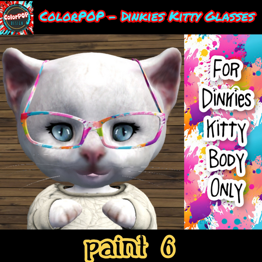 ColorPOP - Dinkies Kitty Glasses - Paint 6 BOX (ADD to Unpack)