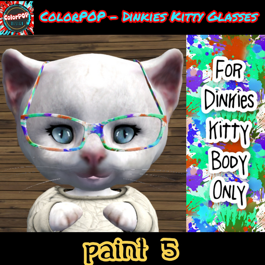 ColorPOP - Dinkies Kitty Glasses - Paint 5 BOX (ADD to Unpack)
