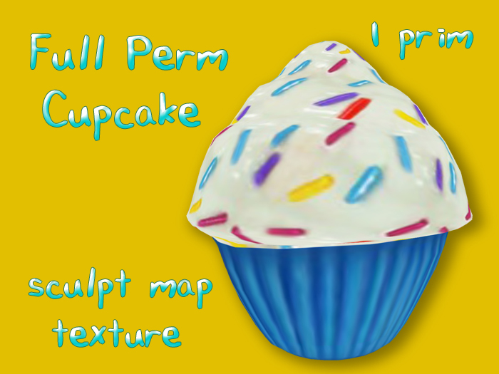 FULL PERM Cupcake Sculpt Map & Texture