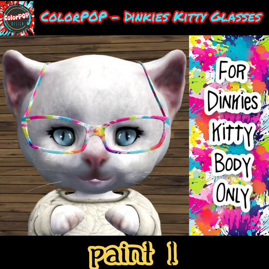 ColorPOP - Dinkies Kitty Glasses - Paint 1 BOX (ADD to Unpack)