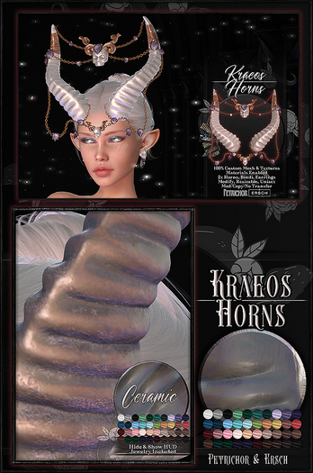 :[P&E]:- Kraeos Horns - Ceramic [Unpacker]