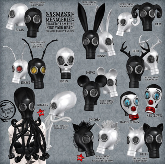 Schadenfreude (Male) Kitty Gasmask Menagerie