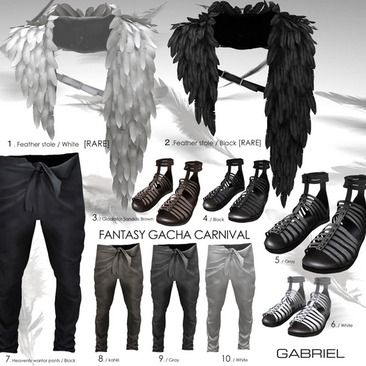 ::GB:: Feather stole / White RARE