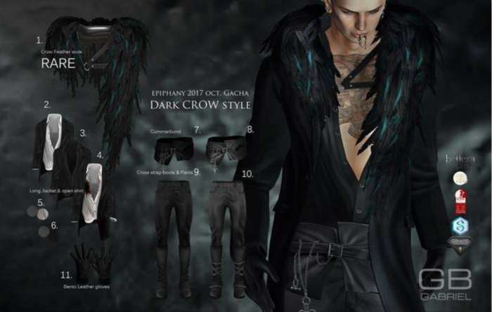 ::GB:: Long Jacket & open shirt (B+blood) Signature