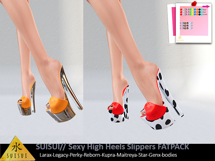 SUIUI// Sexy High Heels Slippers_Fatpack