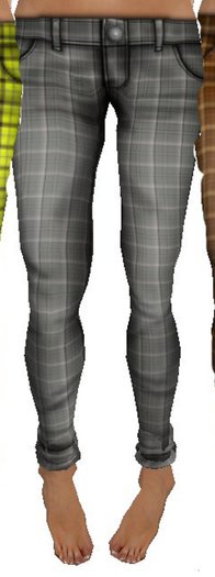 Cady's Tartan Pants- Grey