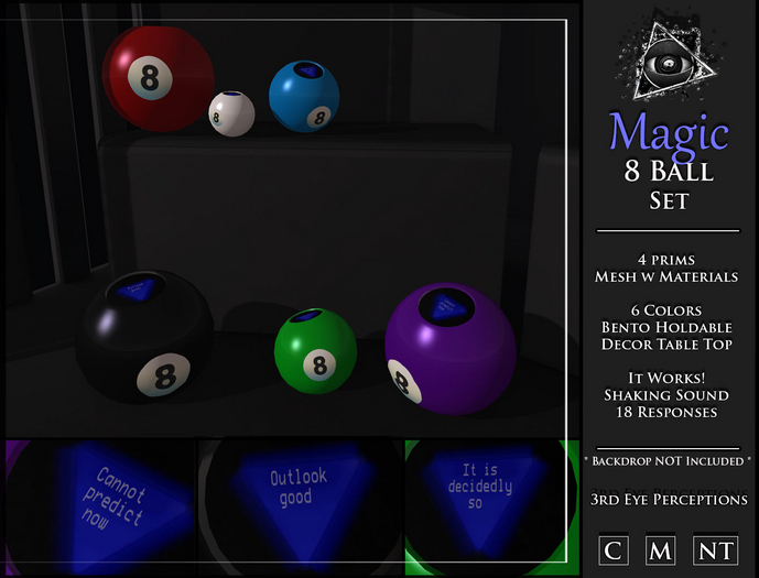 Magic 8 Ball Set ( Bento & Decor )