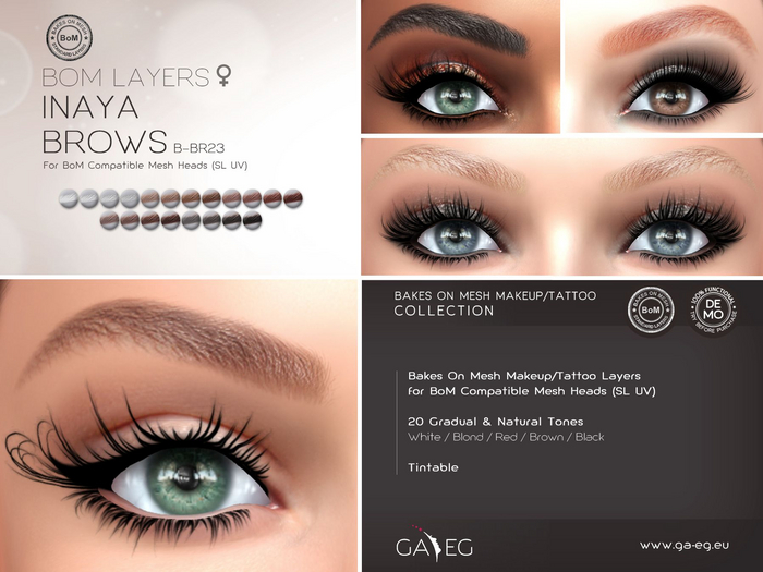 [GA.EG] Brows - B-BR23 Inaya - BOM [SL]