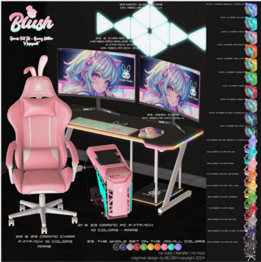 21. BLUSH - Gaming PC Bunny Edition -  Fatpack - RARE