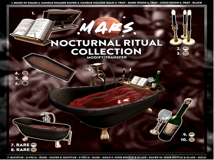 7. .Mars. - Nocturnal Ritual - Bathtub - Silver - RARE