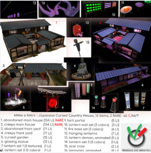 2. MAke a MArk 'Cursed Country House': creepy main house RARE