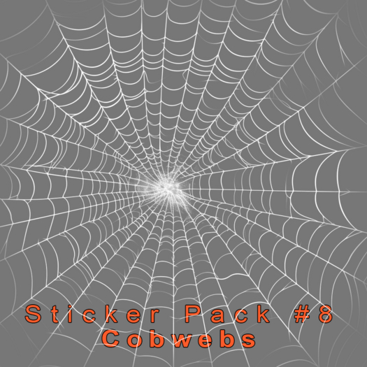 FREE Halloween Cobwebs Decorations / Sticker Pack