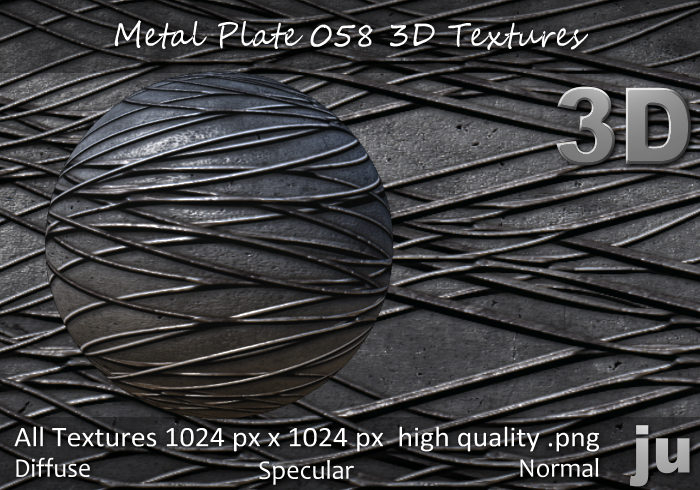 Second Life Marketplace - JU Metal Plate 058 3D Textures Full Perm