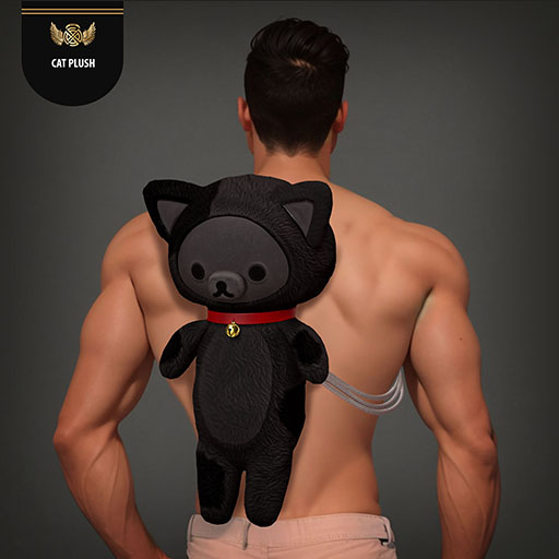 STOP-Cat Plush- Total Black