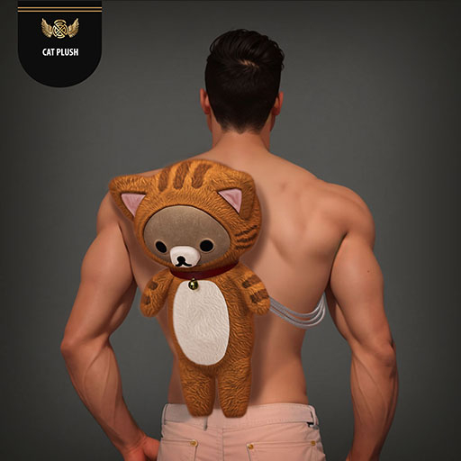 STOP-Cat Plush- Orange