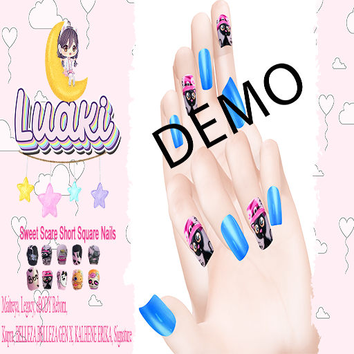 Luaki Sweet Scare Short Square Nails DEMO