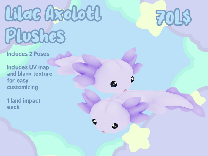 Liminality- Lilac Axolotl Plushes