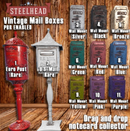 1. STEELHEAD VINTAGE MAILBOX [STANDING POST] RARE