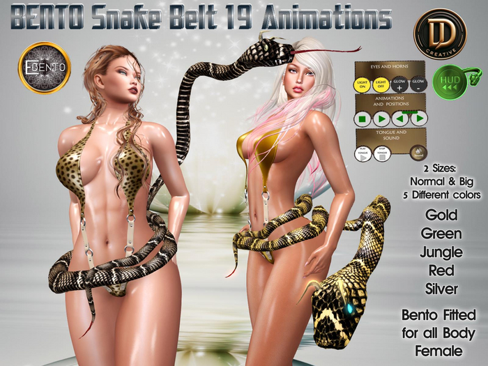 ☾ⅅⅅ☽ BENTO Snake Belt 19 Animations