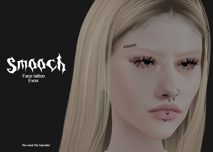 smooch - sinner face tattoo evox