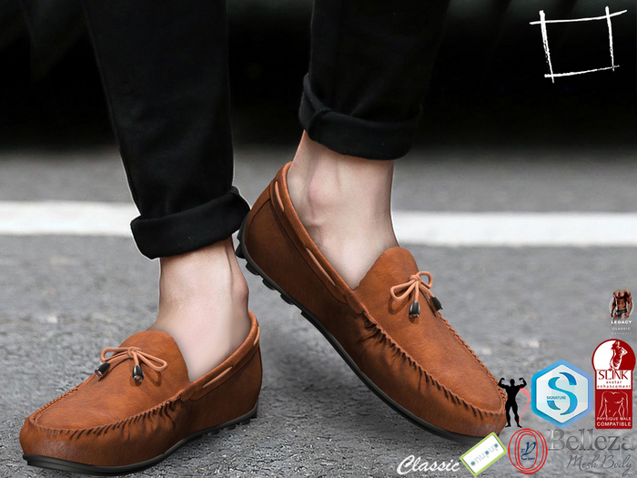 Full Perm Men's Brown Leather Moccasins Loafers Slip-On Flat Shoes for Belleza Jake Signature Gianni Legacy Slink Clascs