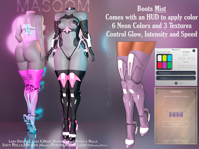 [[ Masoom ]] Quantum Kitty Boots - Mist