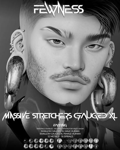 Fewness - Massive Stretchers Gauged XL Earring - DEMO