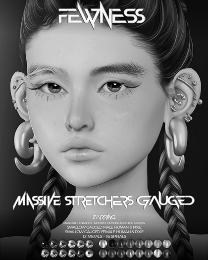 Fewness - Massive Stretchers Gauged Earring - DEMO