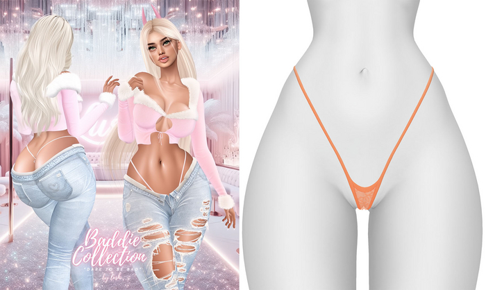 Lush - Baddie Lace Panties Orange