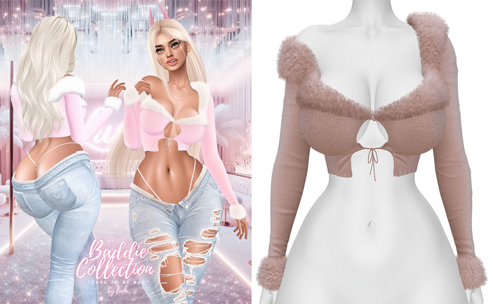Lush - Baddie Fur Top Light Brown