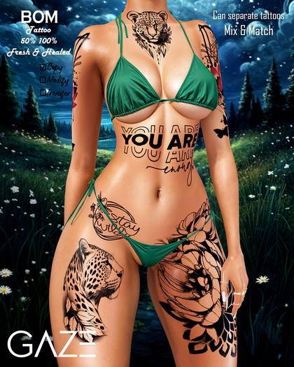 Gaze - 'Rugged Jungles' Tattoo BOM