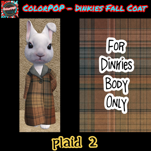ColorPOP - Dinkies Fall Coat - Plaid 2 BOX (ADD to Unpack)