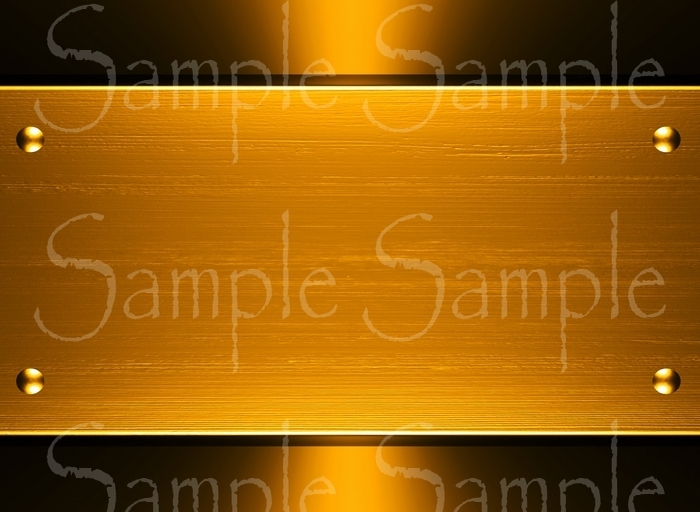 Gold Metal Plate 1 FULL PERMS