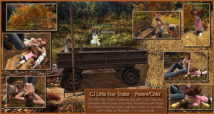 CJ Little Hay Trailer - Parent Child
