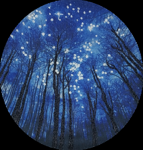 Forest Night Needlework Texture